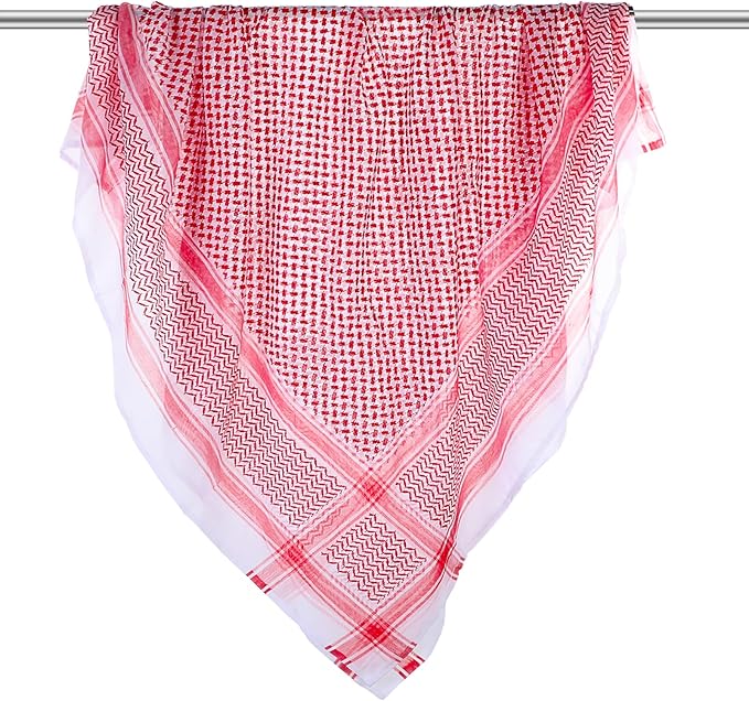 Arab Shemagh Turban, Keffiyeh Arab Head Scarf, Palestine Scarf Muslim Head Scarf Desert Tactical Scarf Neck Head Wrap Keffiyeh Dubai Headwear for Men Women