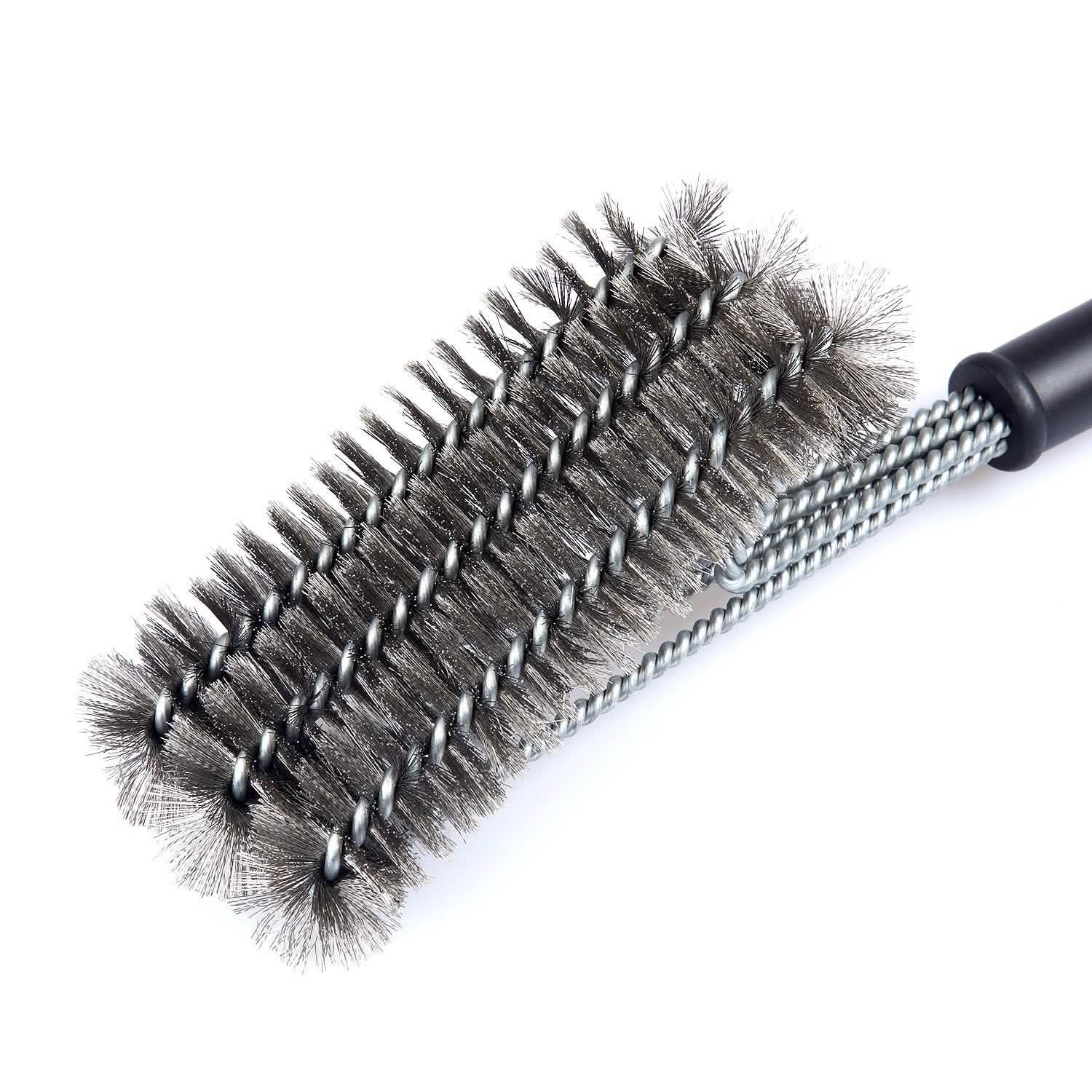 Barbestar 18" 3 in 1 Safe Barbecue Grill Brush Wire Bristles