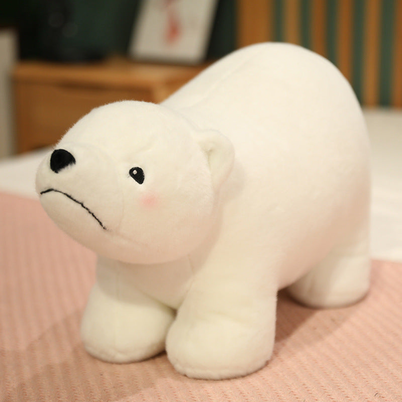 Cute Standing Polar Bear Plush Doll