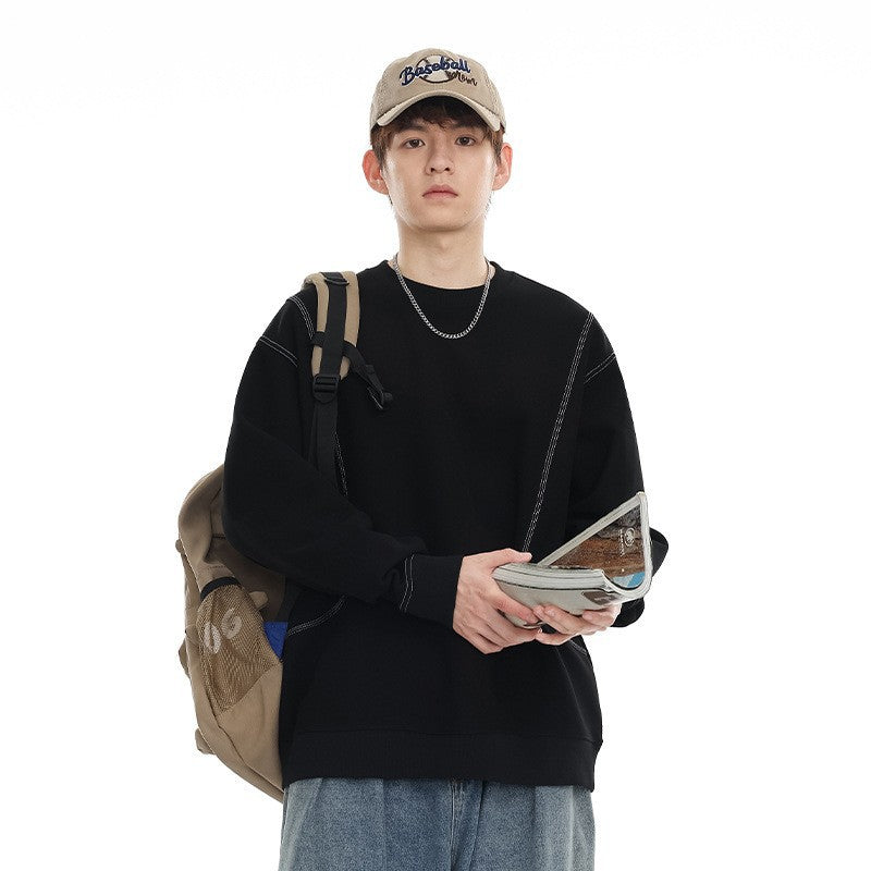 Hoodie Men's Round Neck Sweatshirt Loose Oversized  Men's Outerwear