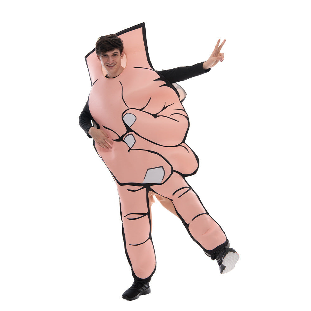 Halloween funny costumes human-shaped scissors hands shape V-shaped sponge stage atmosphere costumes