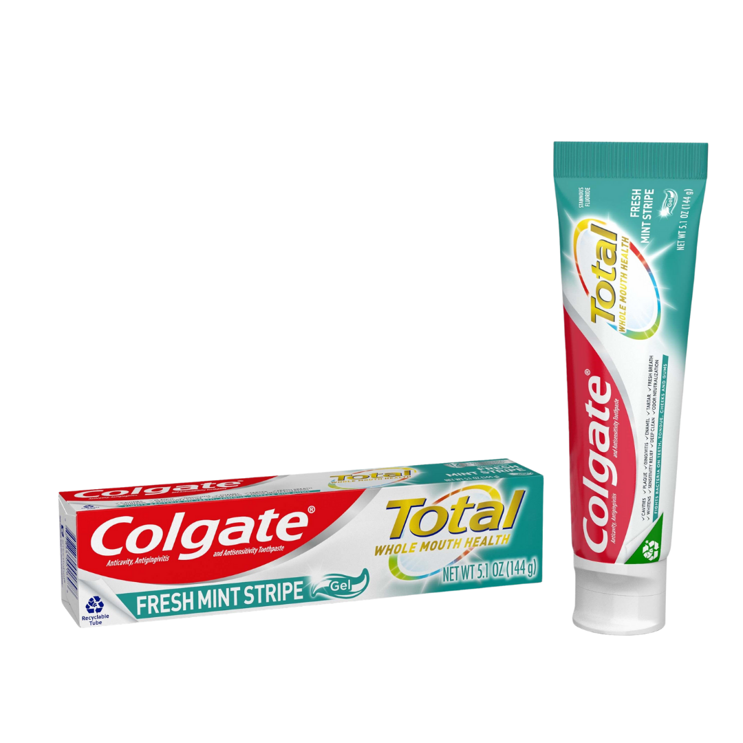 Colgate Total Whole Mouth Health Fresh Mint Stripe Gel Toothpaste (5.1oz)