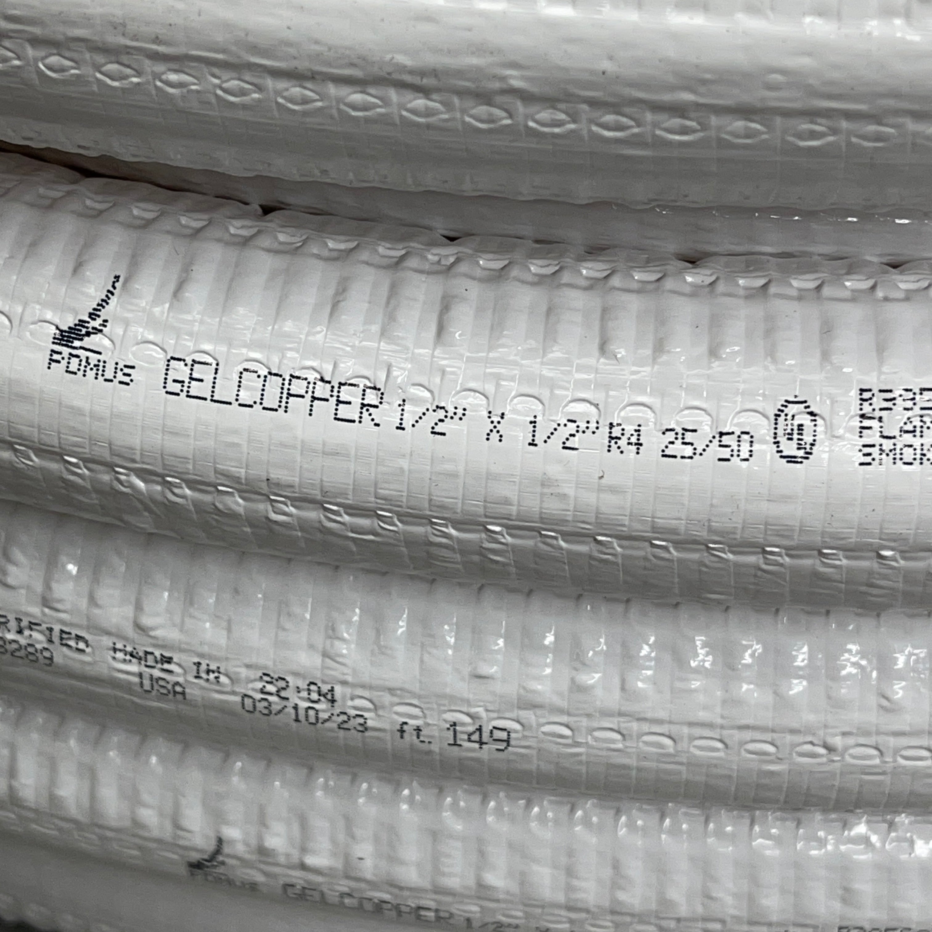 PDM GelCopper PreInsulated Copper Roll 1/2" Copper 1/2" Ins. 164 ft F100.GUS1216412 (New)