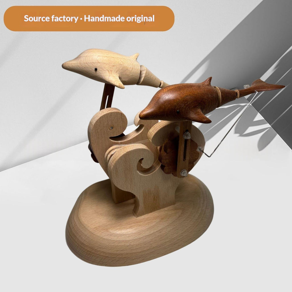 Dolphin Companion Stress-Relief Solid Wood Ornament