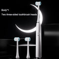 Adult electric toothbrush with three sides rechargeable sonic vibration waterproof electric toothbrush