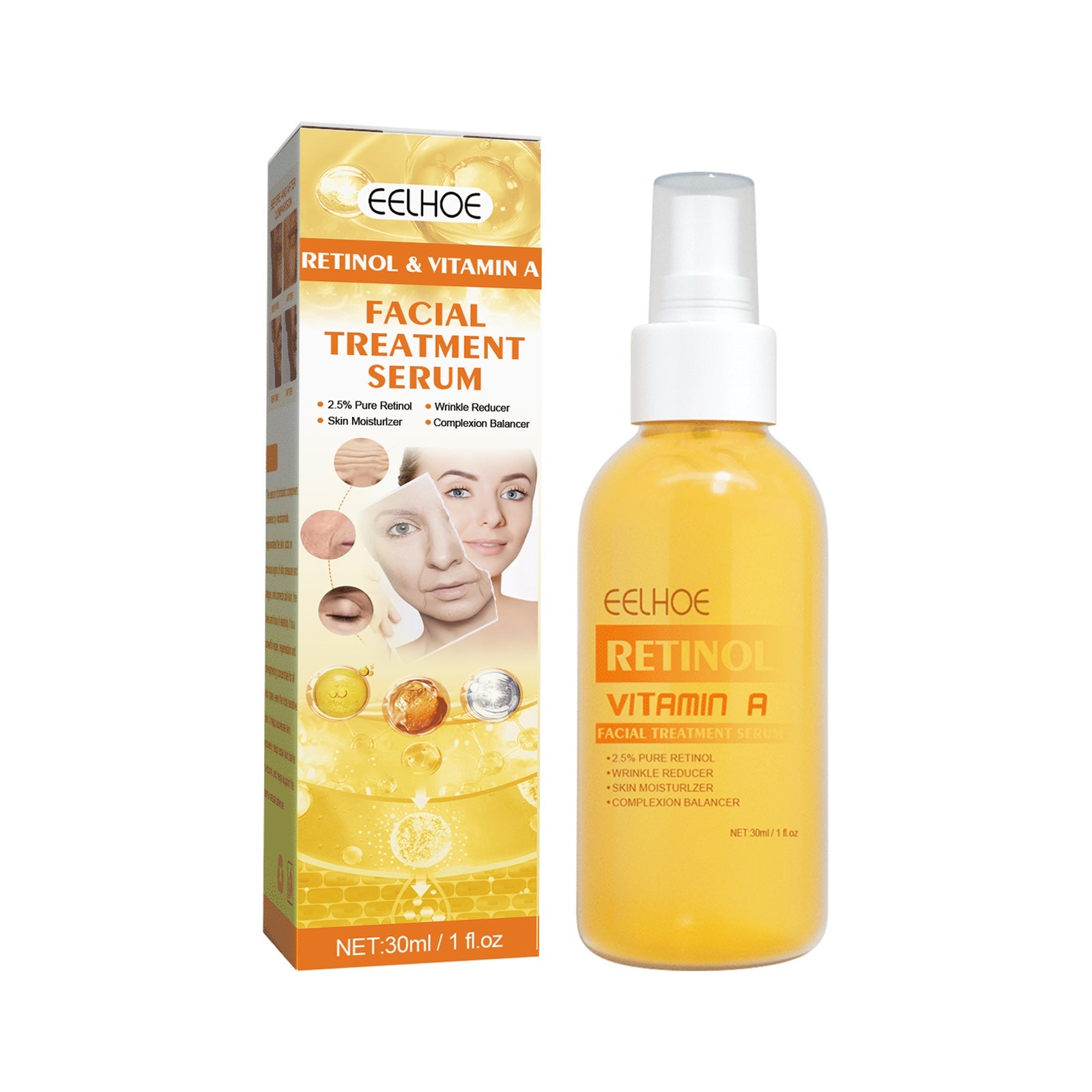 Retinol Anti Wrinkle Essence Spray, Shrinks And Tightens Pores, Brightens Skin, And Reduces Lines Spray