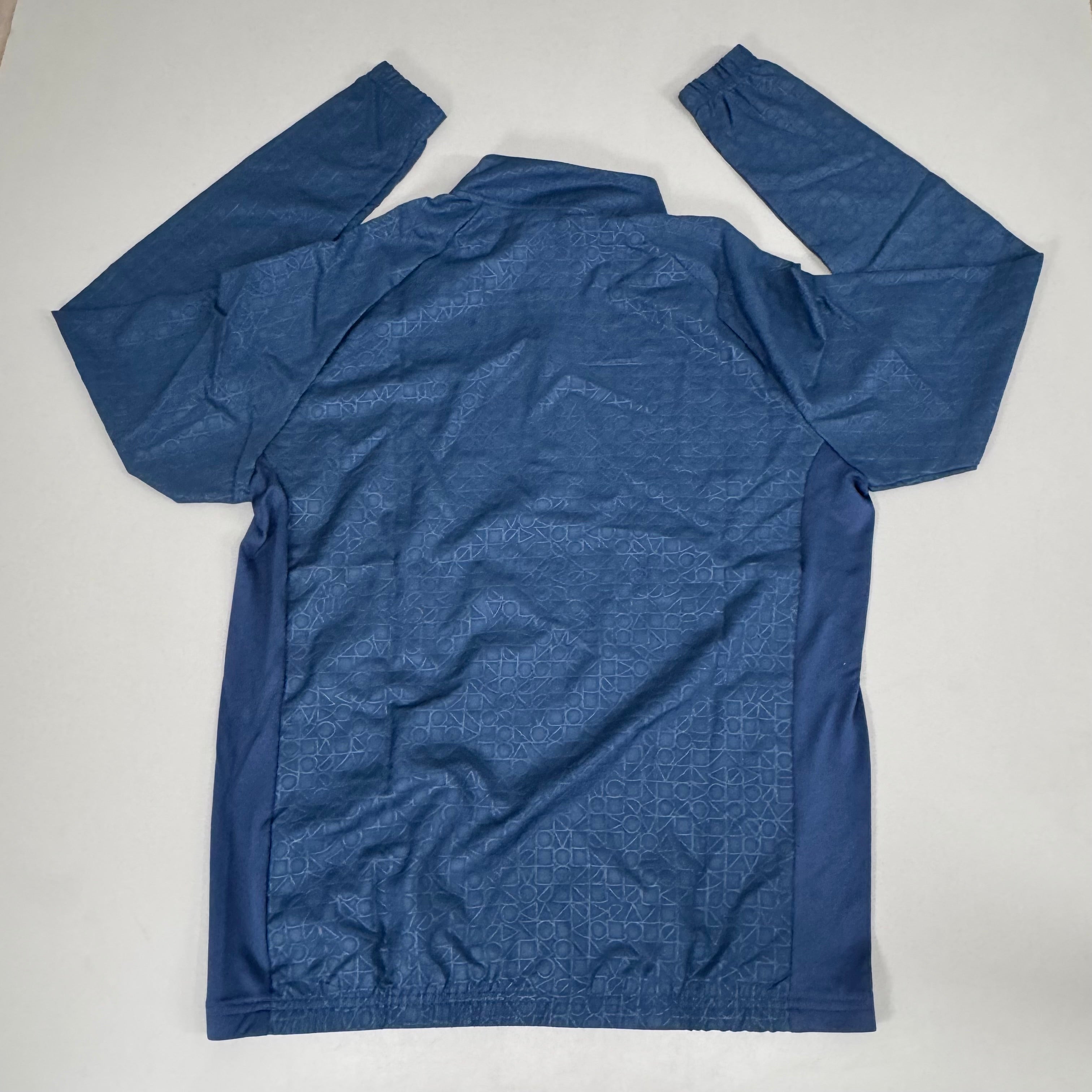 ADIDAS Deboss 1/4" Zip Men's Golf Sweatshirt Sz-M Navy Blue HA9118