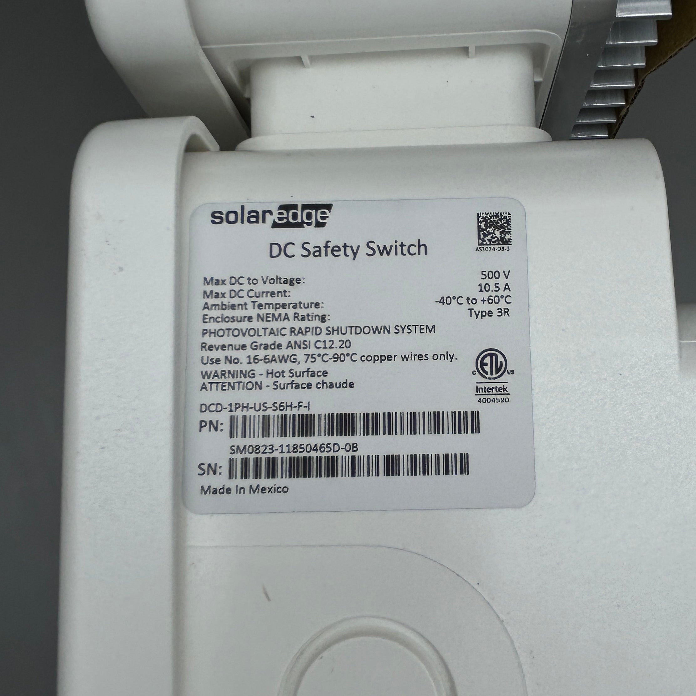 SOLAREDGE HD-Wave Grid-Tie Non-Isolated Inverter 3800VA 240VAC SE3800H-US (New)