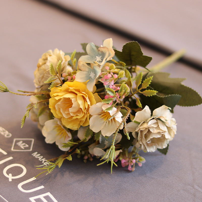 Family Dining Table Wedding Supplies Plastic Peony Bouquet Props