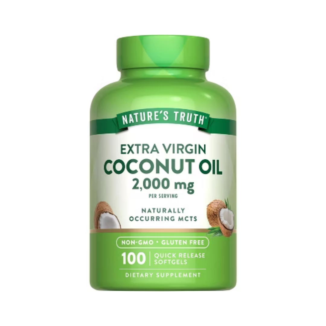 Nature's Truth Extra Virgin Coconut Oil 2,000mg Supplement (100 Softgels)