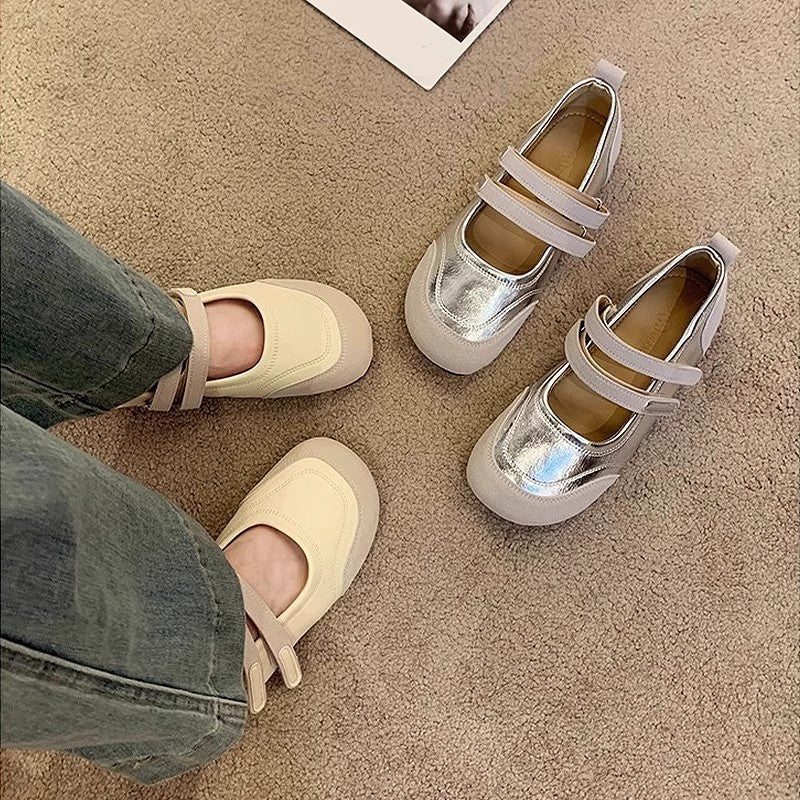 2026 New Princess Style Girls Leather Shoes, Soft Sole Flat Shoes For Spring Autumn, Silver Loafers Kids Dress Matching Shoes