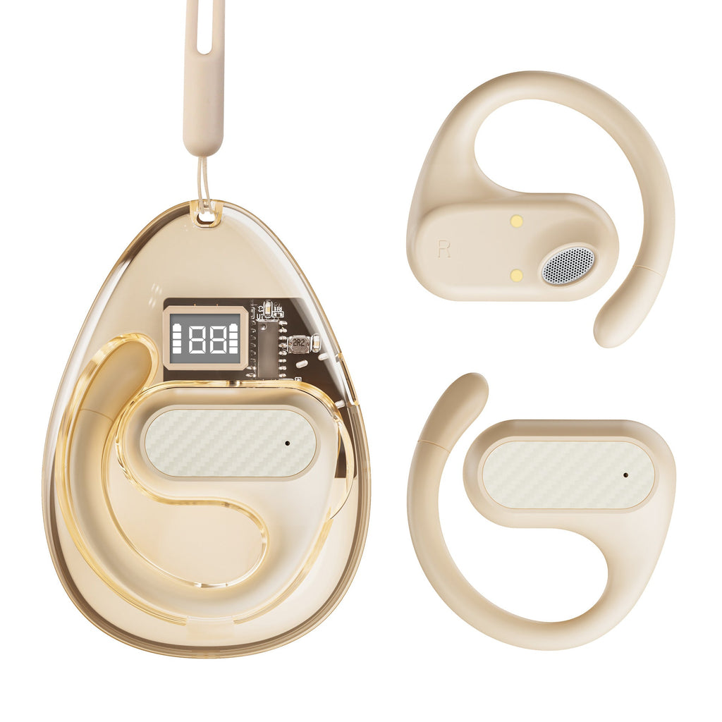 Z68 Pro Transparent Open Bluetooth Earphones OWS Intelligent Digital Display Ultra Long Battery Life Sports