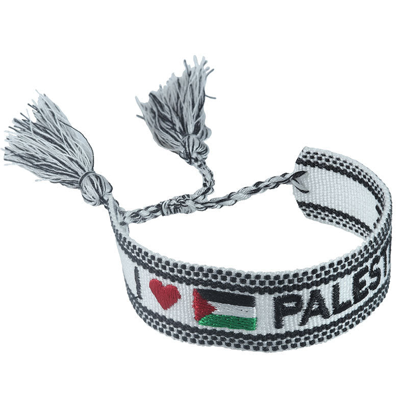 Embroidered Eiffel Tower ethnic style woven ribbon wrist strap Paris Sports Games wristband souvenir from France