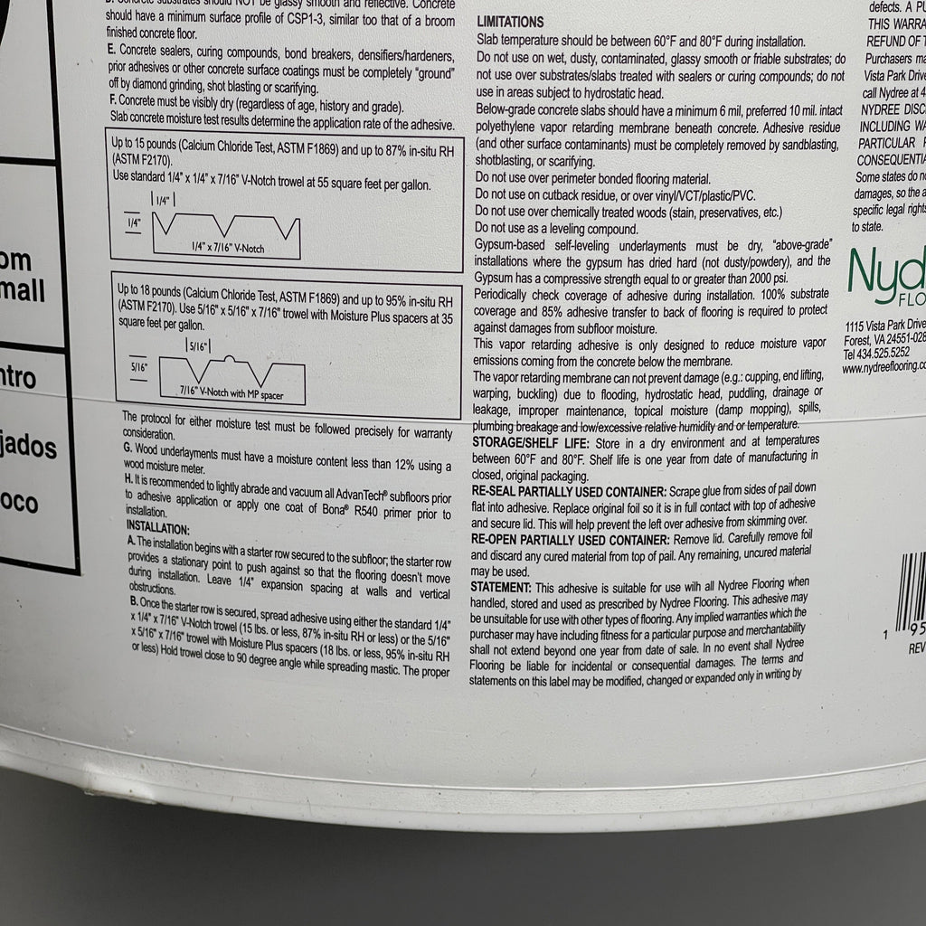 NYDREE Flooring Adhesive 4 Gallons SB1587