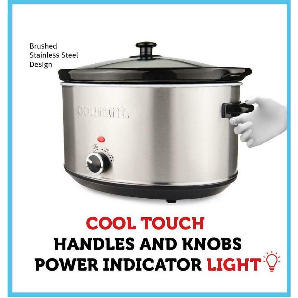 8.5 Qt. Stainless Steel Slow Cooker with Temperature Settings