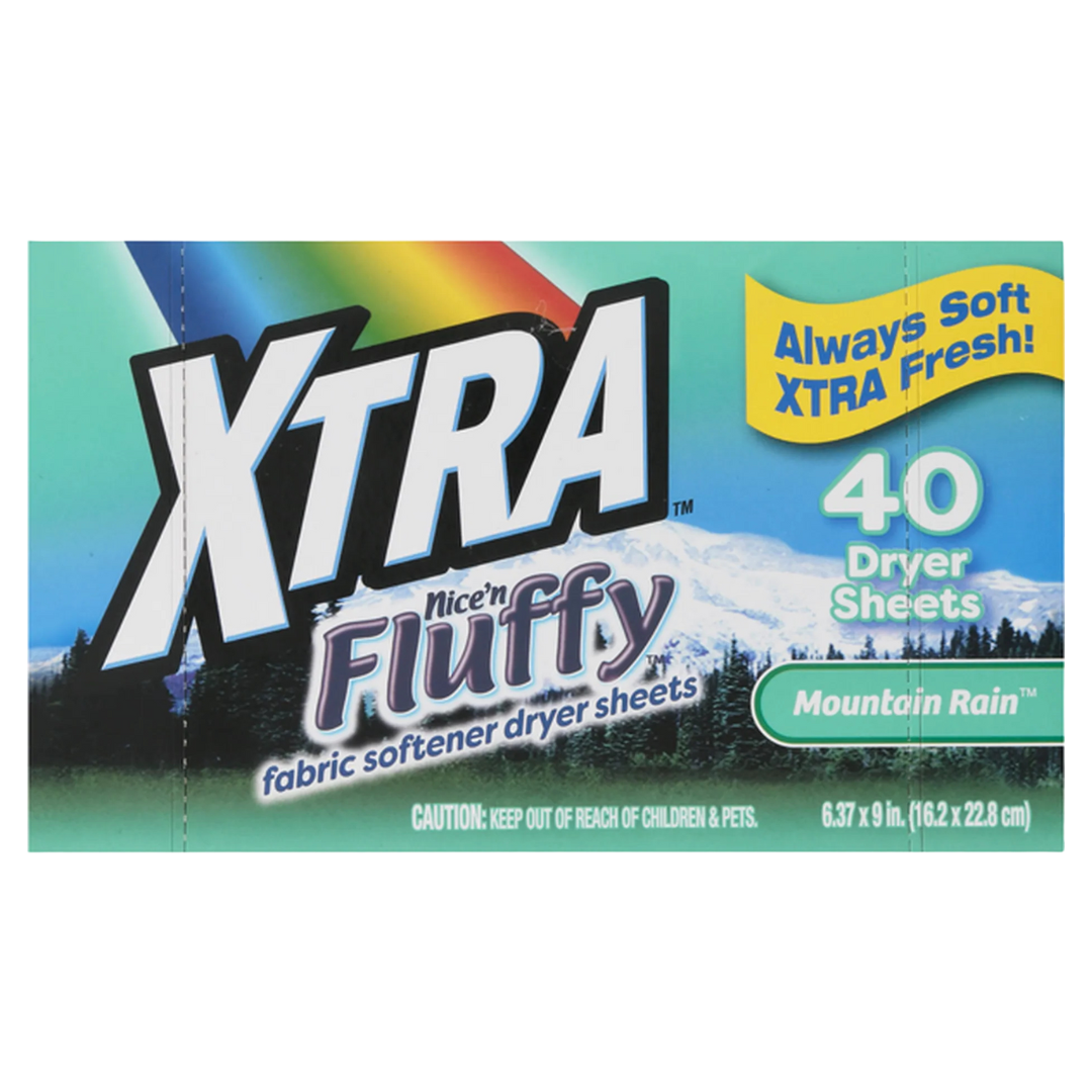 Xtra Fabric Softener Sheets Mountain Rain (40ct)