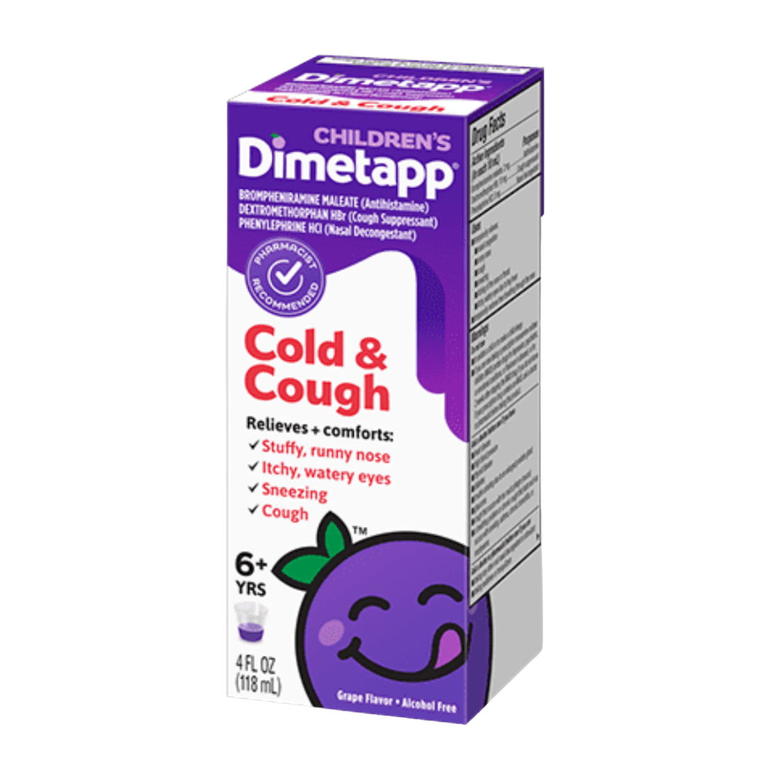 Dimetapp Children's Cold & Cough Grape Alcohol-Free (4 oz)