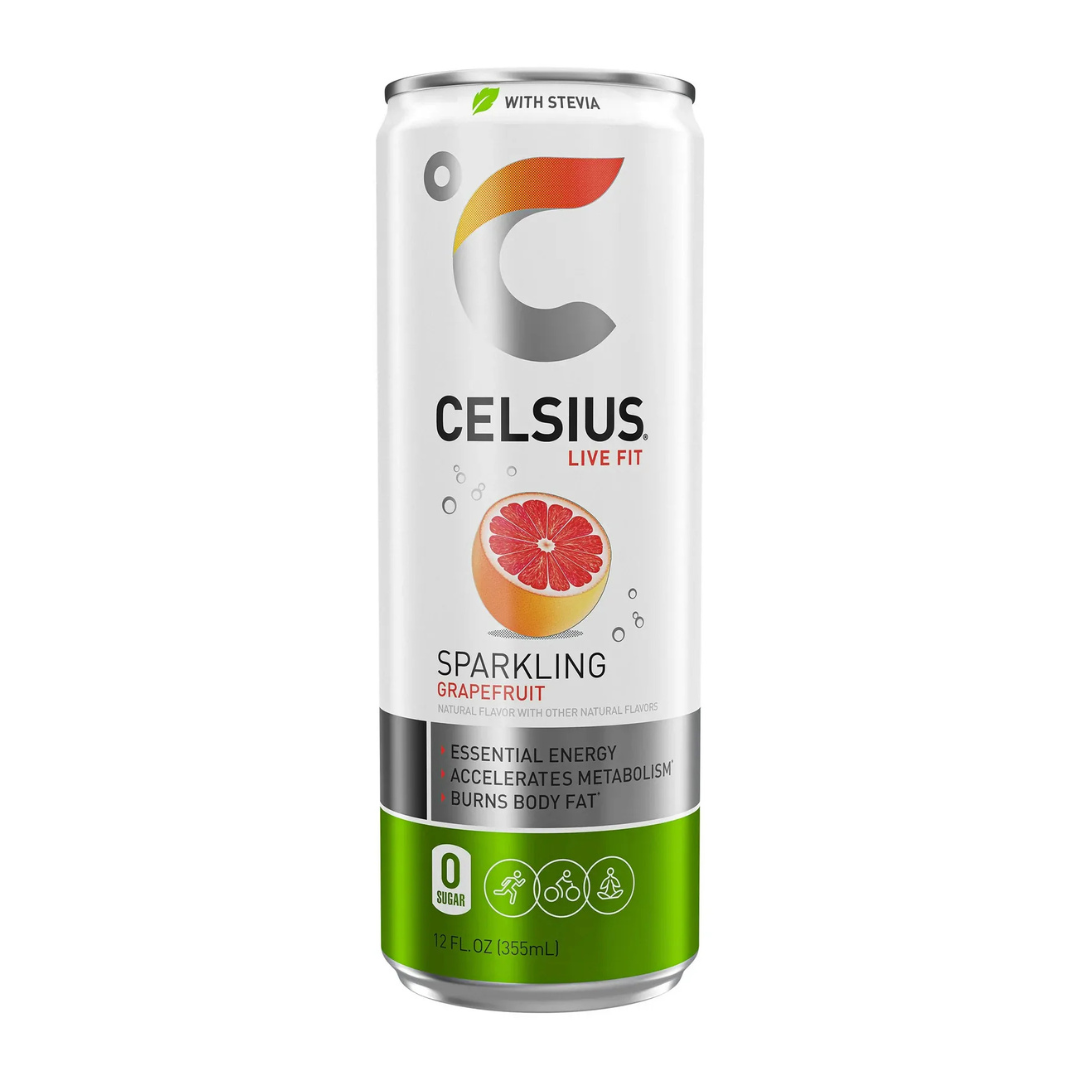 Celsius Live Fit Natural Sparkling Grapefruit Energy Drink with Stevia (12oz)