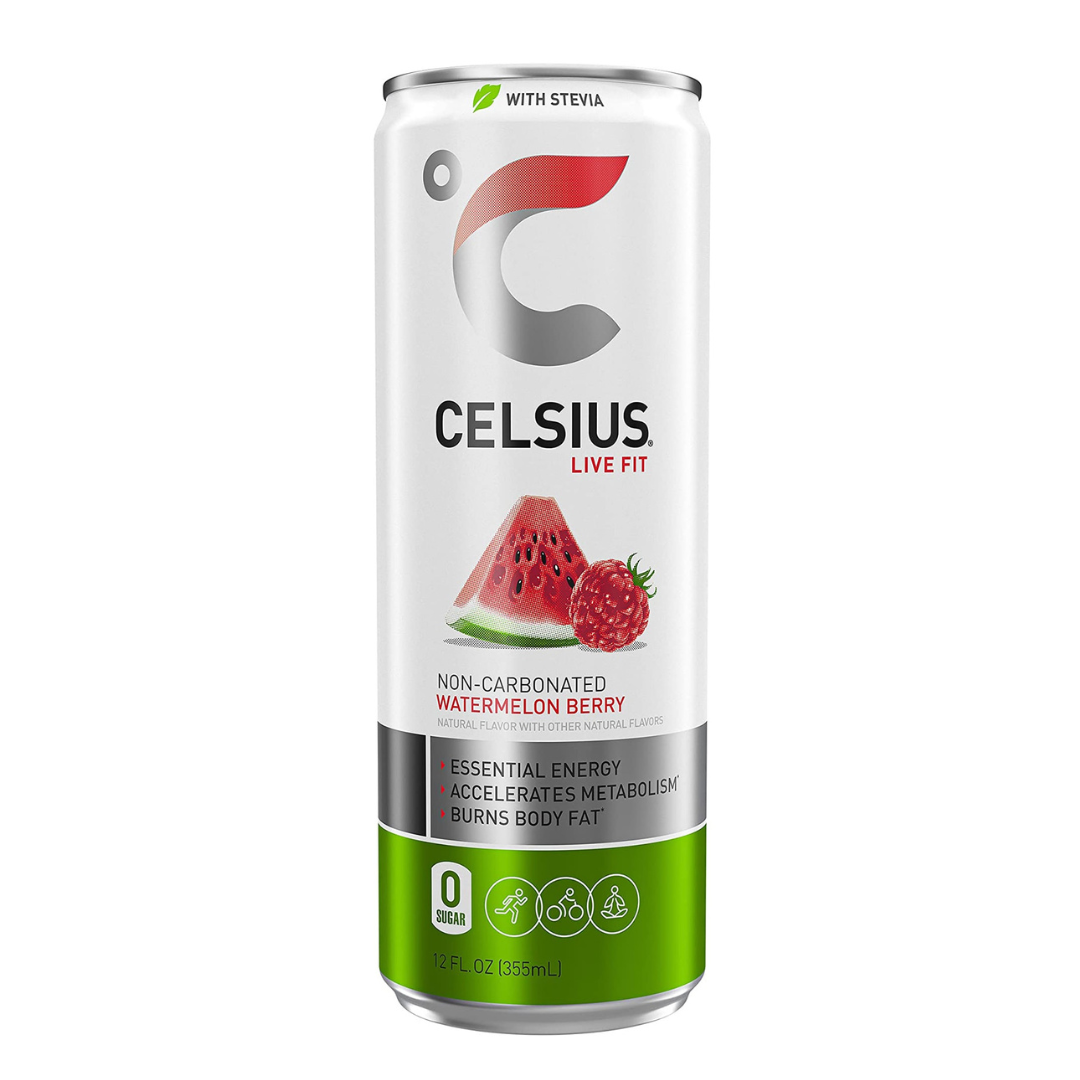 Celsius Live Fit Natural Watermelon Berry Non-Carbonated Energy Drink with Stevia (12oz)