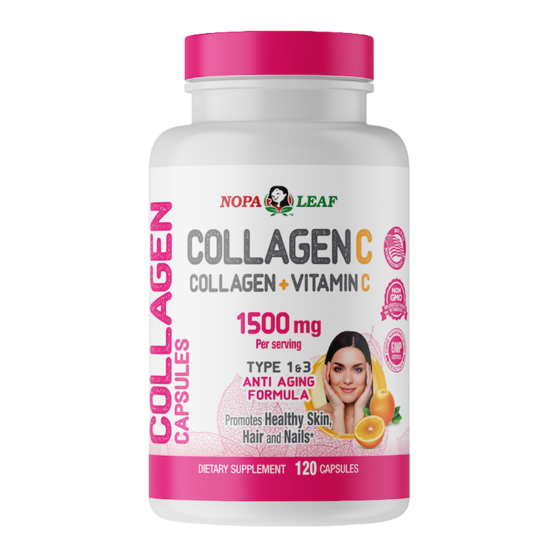 Nopa Leaf Collagen + Vitamin C Anti-Aging Formula (120 ct)