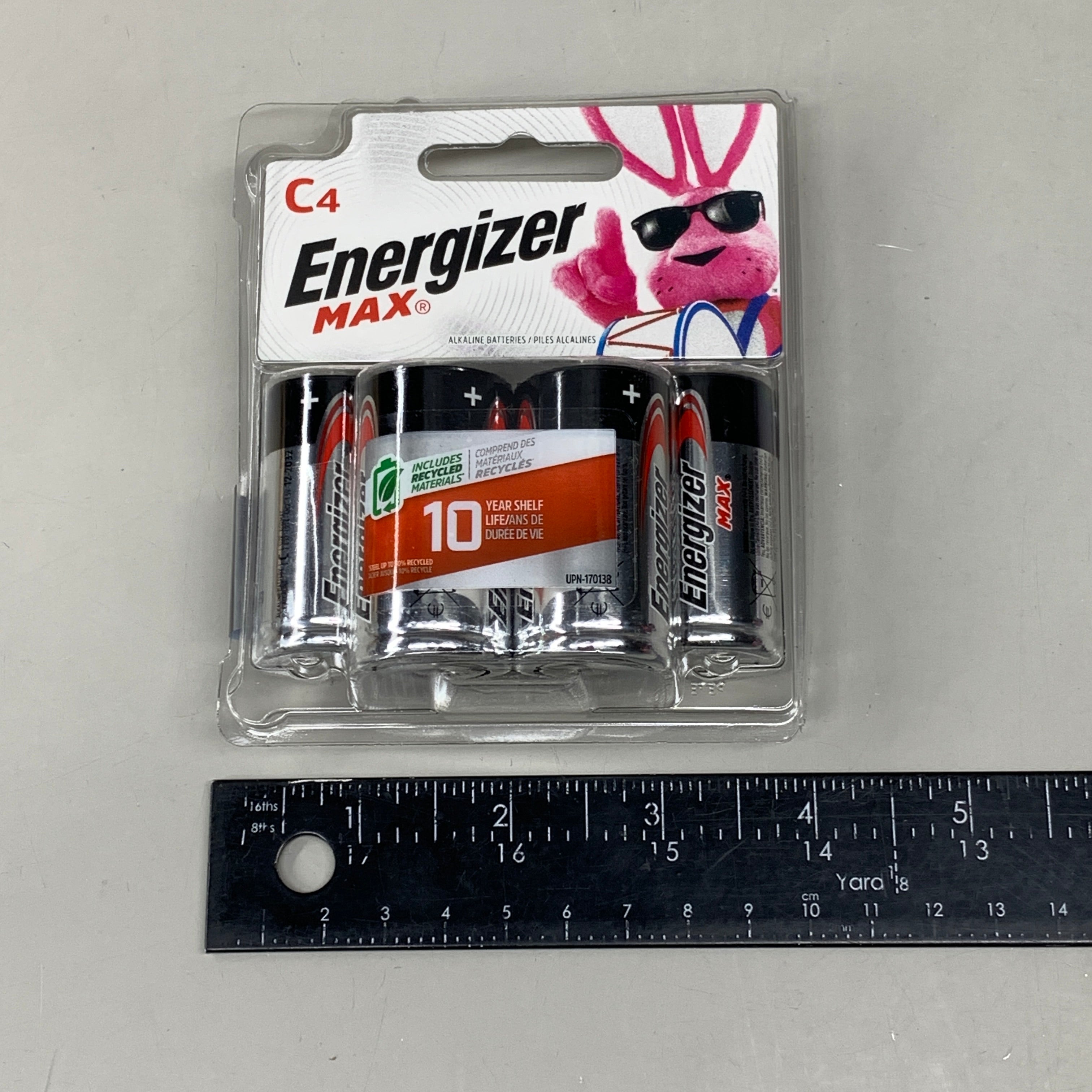ENERGIZER MAX (3 PACK, 12 Total Batteries) C Cell Alkaline Batteries E93BP-4