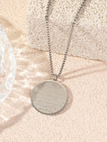 Titanium Steel Medallion Religious Islamic Ayatul Kursi Pendant Round Titanium Islam Muslim Quran Koran Necklace For Mosque