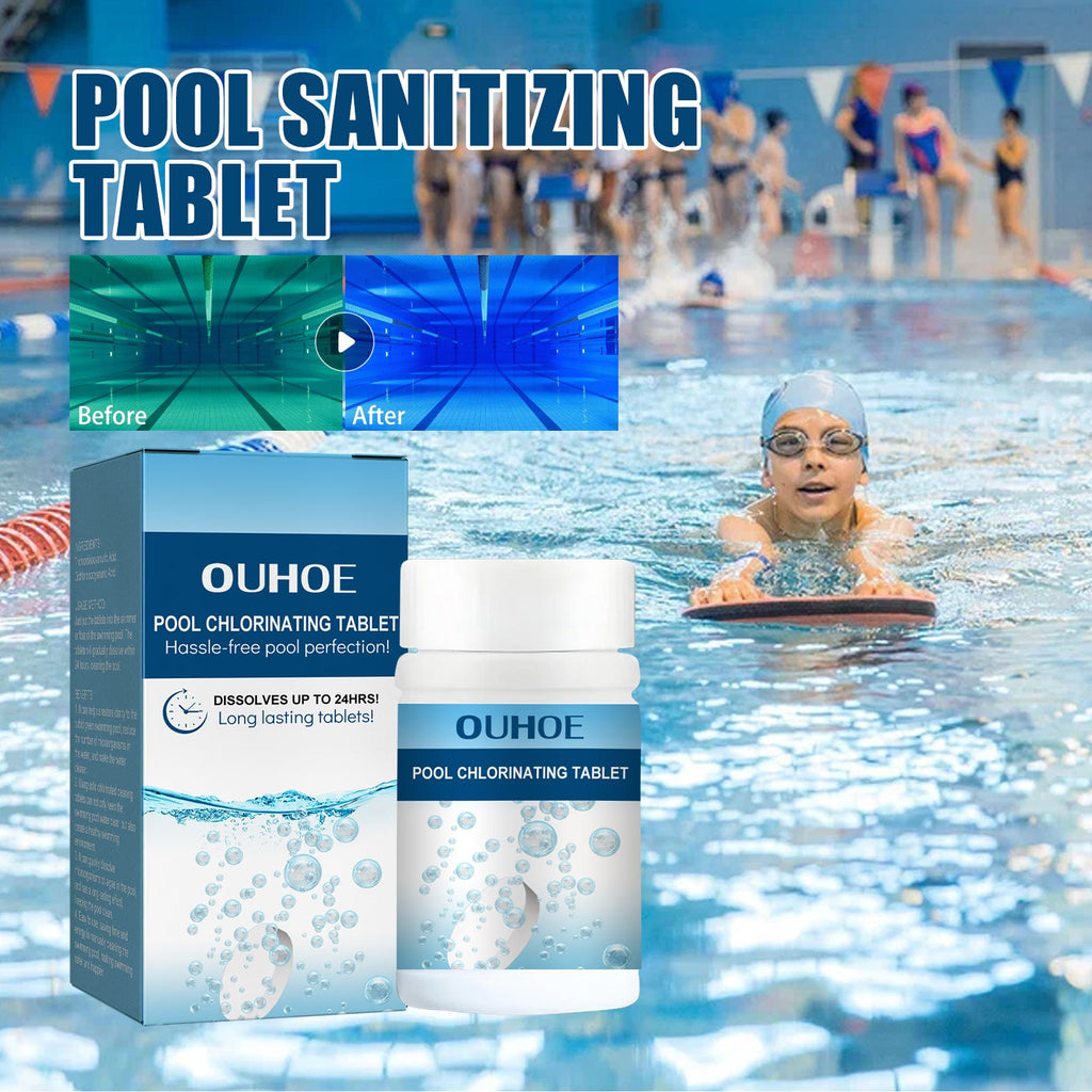 Pool Chlorinated Tablet, Water Quality Cleaning, Odor Removal Instant Multi-Functional Effervescent Tablet