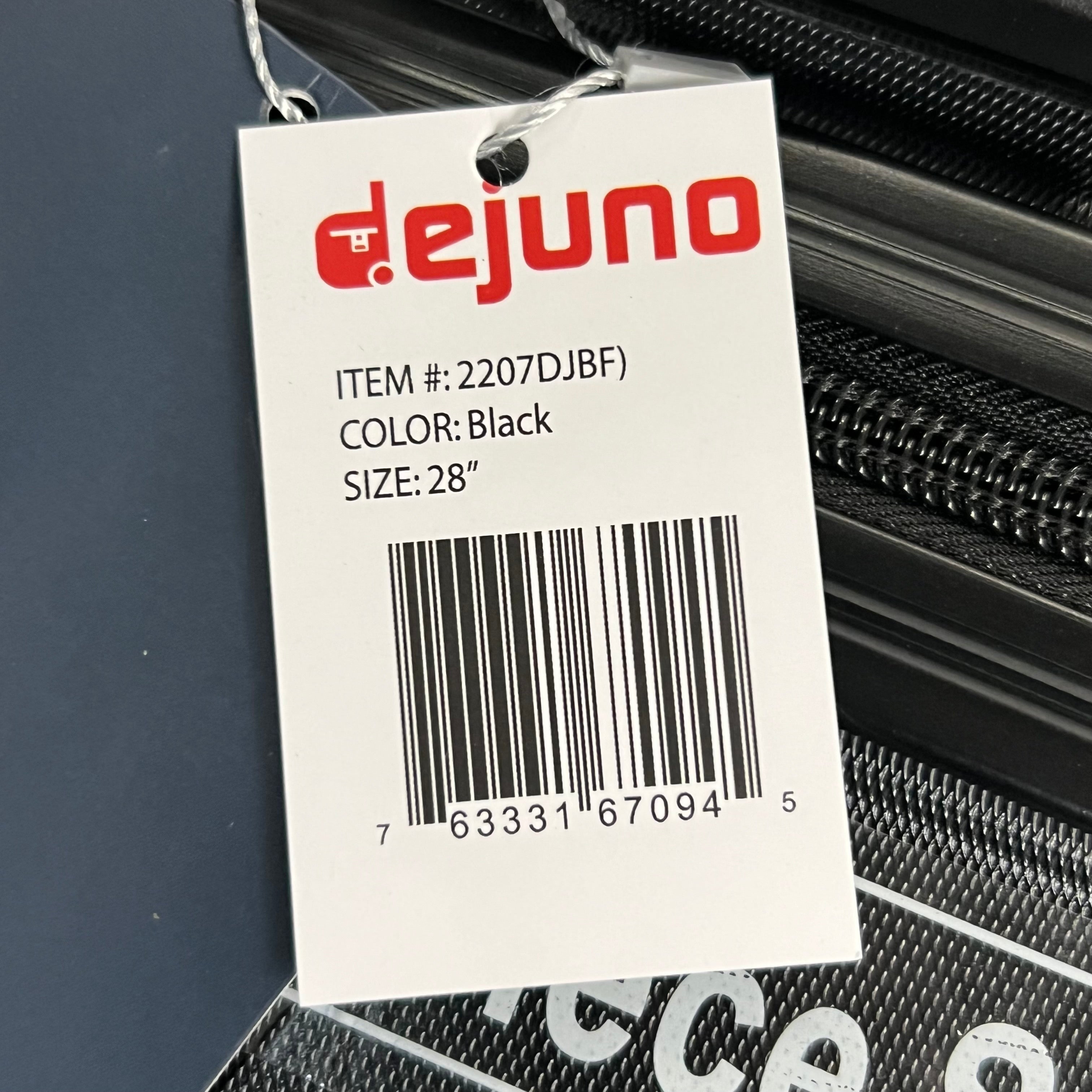 DEJUNO (3 PACK) Light Weight Expandable Spinner Rolling Suitcase Set BLACK 2207DJBF