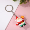 Christmas series keychains cute cartoon soft rubber dolls creative three-dimensional Santa Claus pendants small gifts