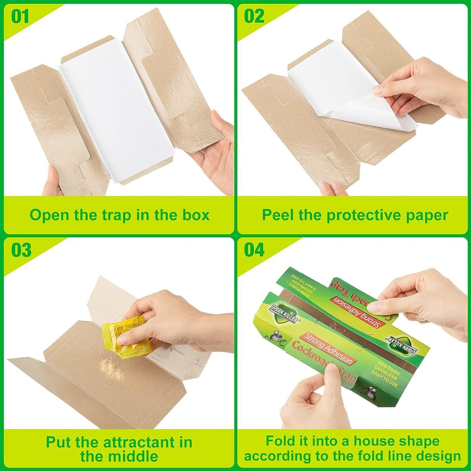 Roach Flea Trap Sticky Killer Flea Catcher Sticky Trap