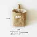 Wall-mounted Desktop Sundries Jute Storage Bag Bathroom S