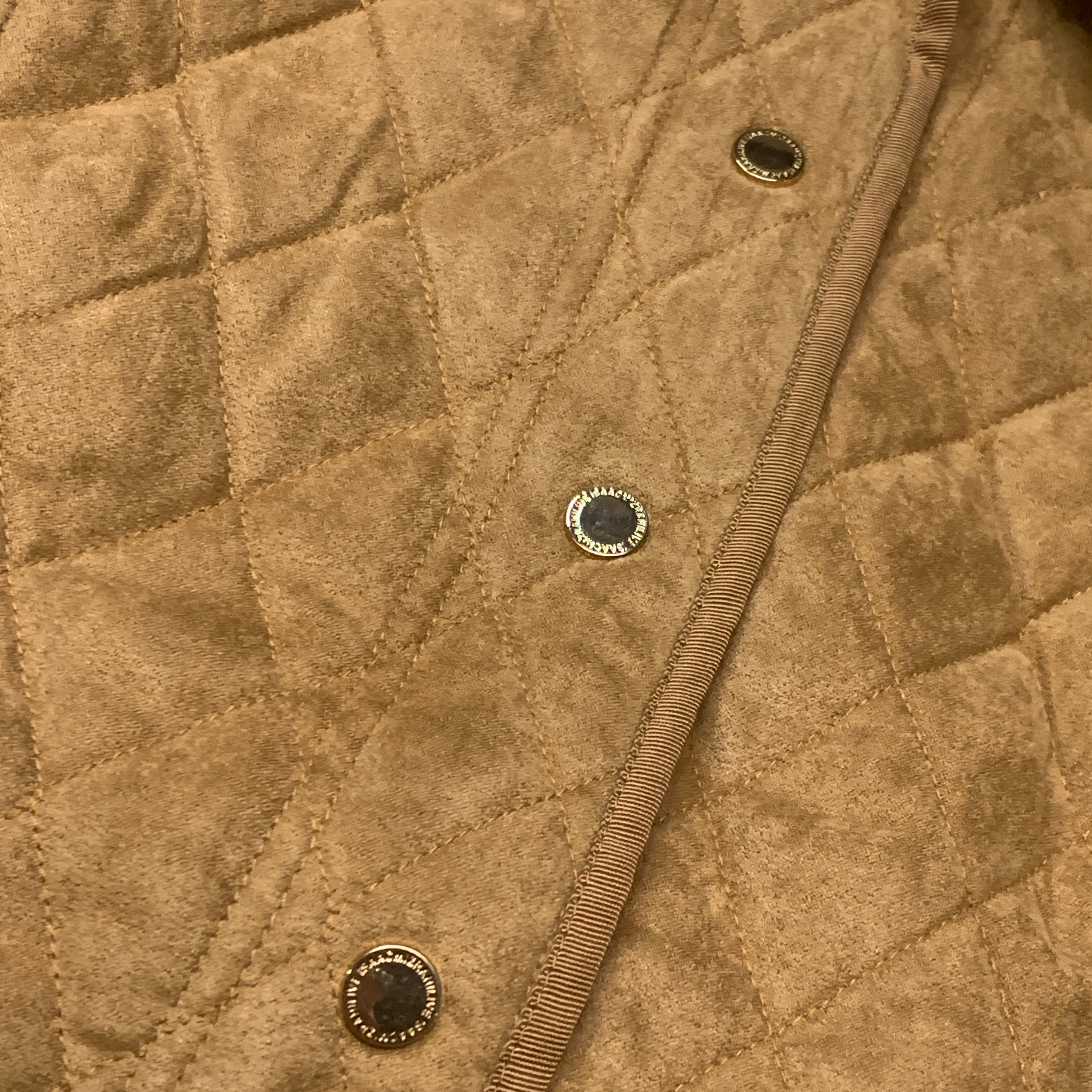 BRIDGE HAMPTON ISSAC MIZRAHI LIVE! Faux Suede Coat Full Snap Up Toffee Size 5X