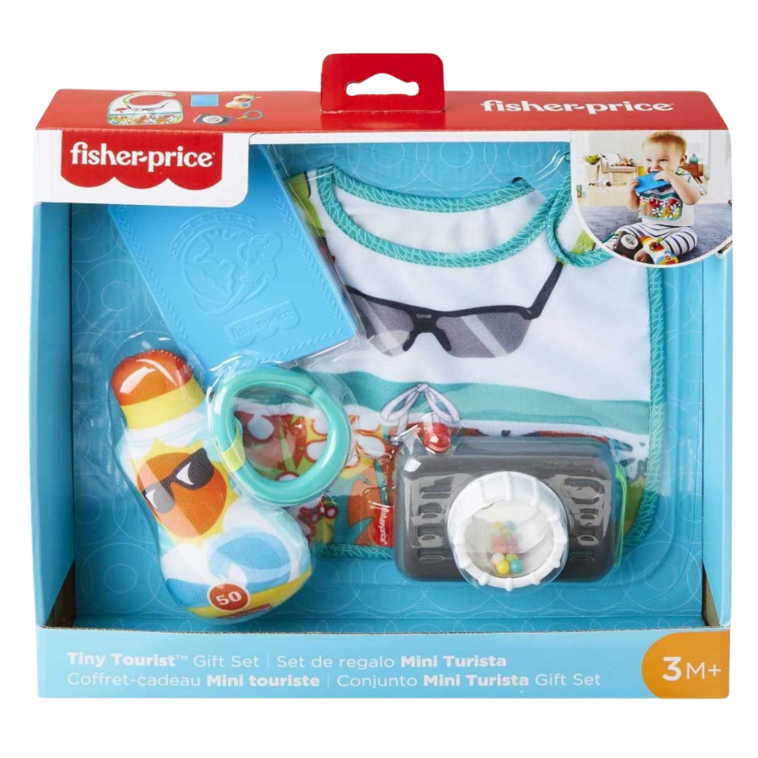 Fisher-Price Tiny Tourist Gift Set (Camera, Passport, Bib, Sunscreen)