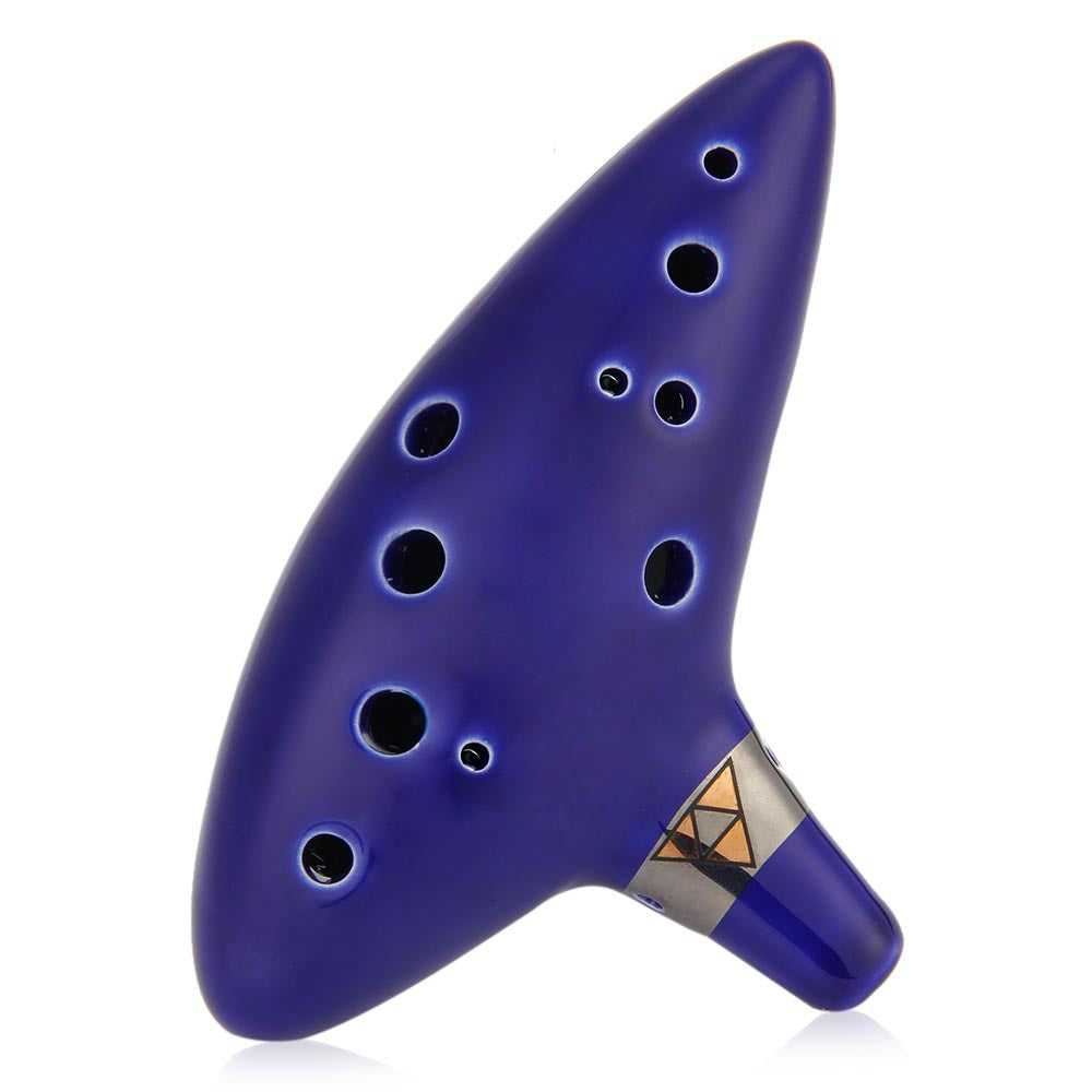 12 Holes Ocarina Ceramic Alto C Legend of Zelda Ocarina Flute Blue Instrument
