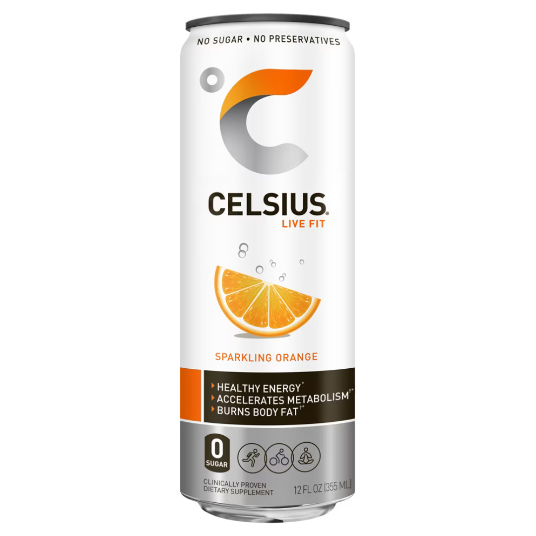 Celsius Orange Sparkling Fitness Drink (12 oz)