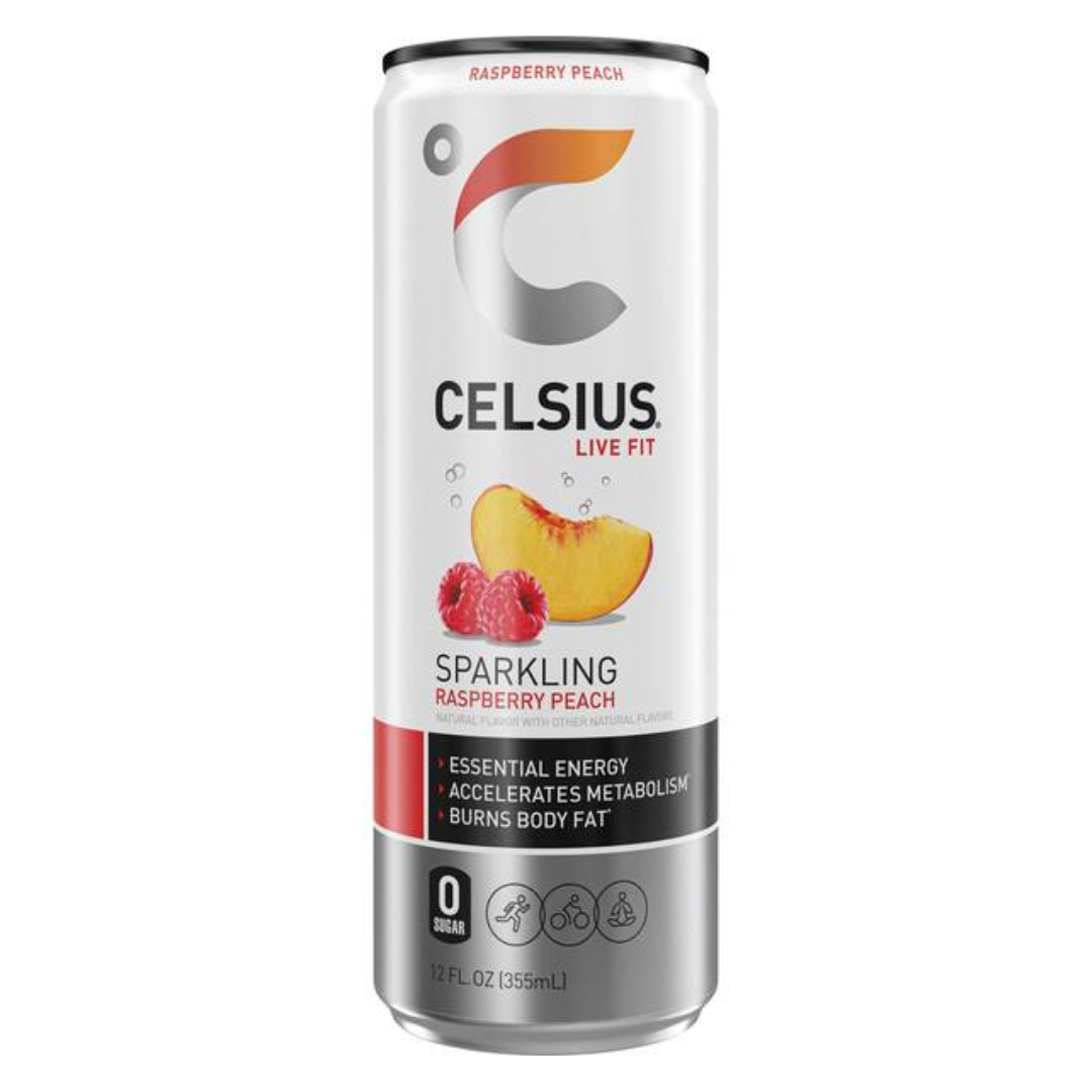 Celsius Live Fit Sparkling Raspberry Peach Energy Drink (12oz)