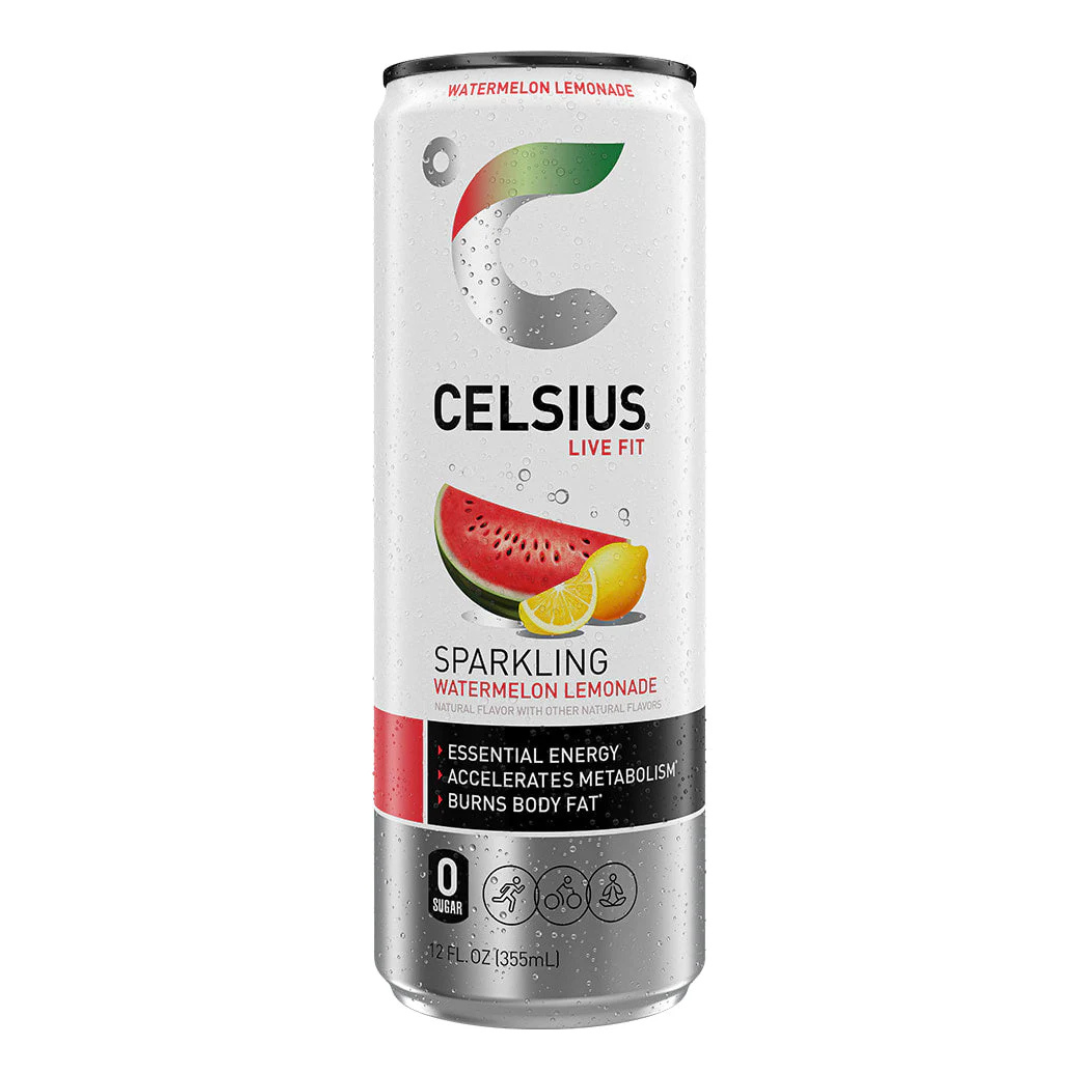 Celsius Live Fit Sparkling Watermelon Lemonade Energy Drink (12oz)