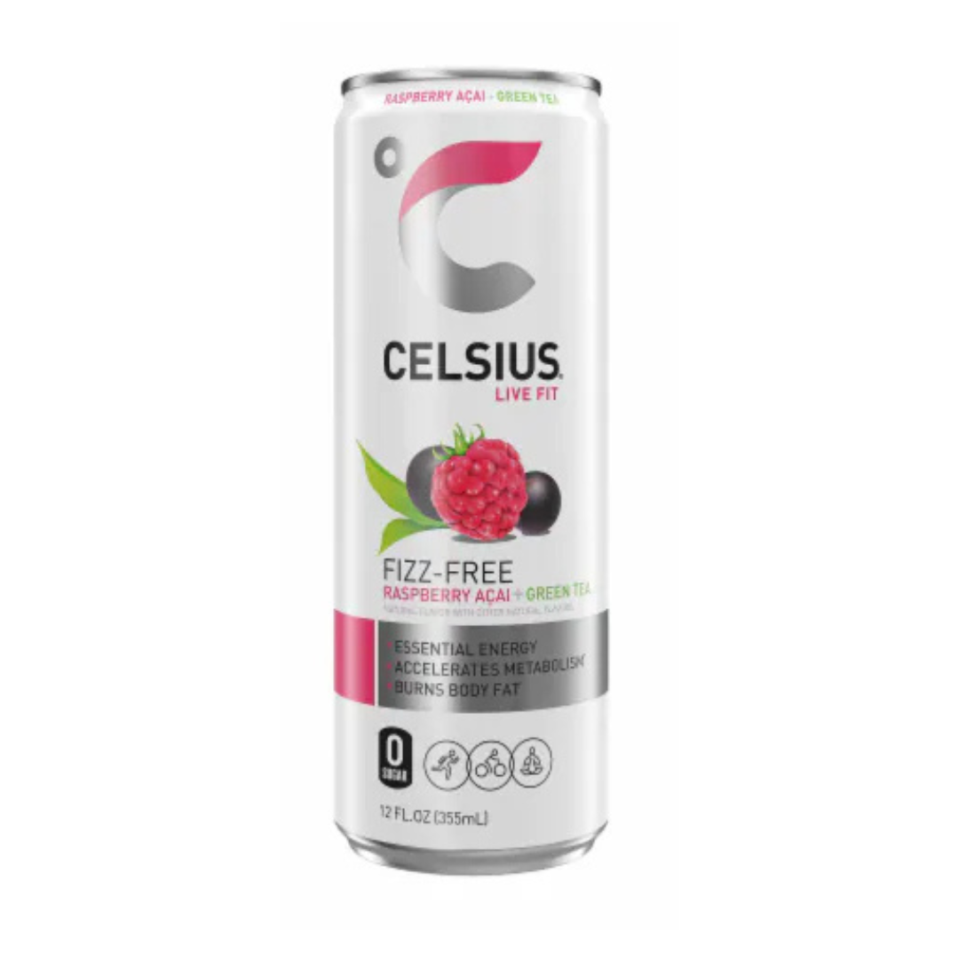 Celsius Live Fit Raspberry Acai Green Tea Non-Carbonated Energy Drink (12oz)