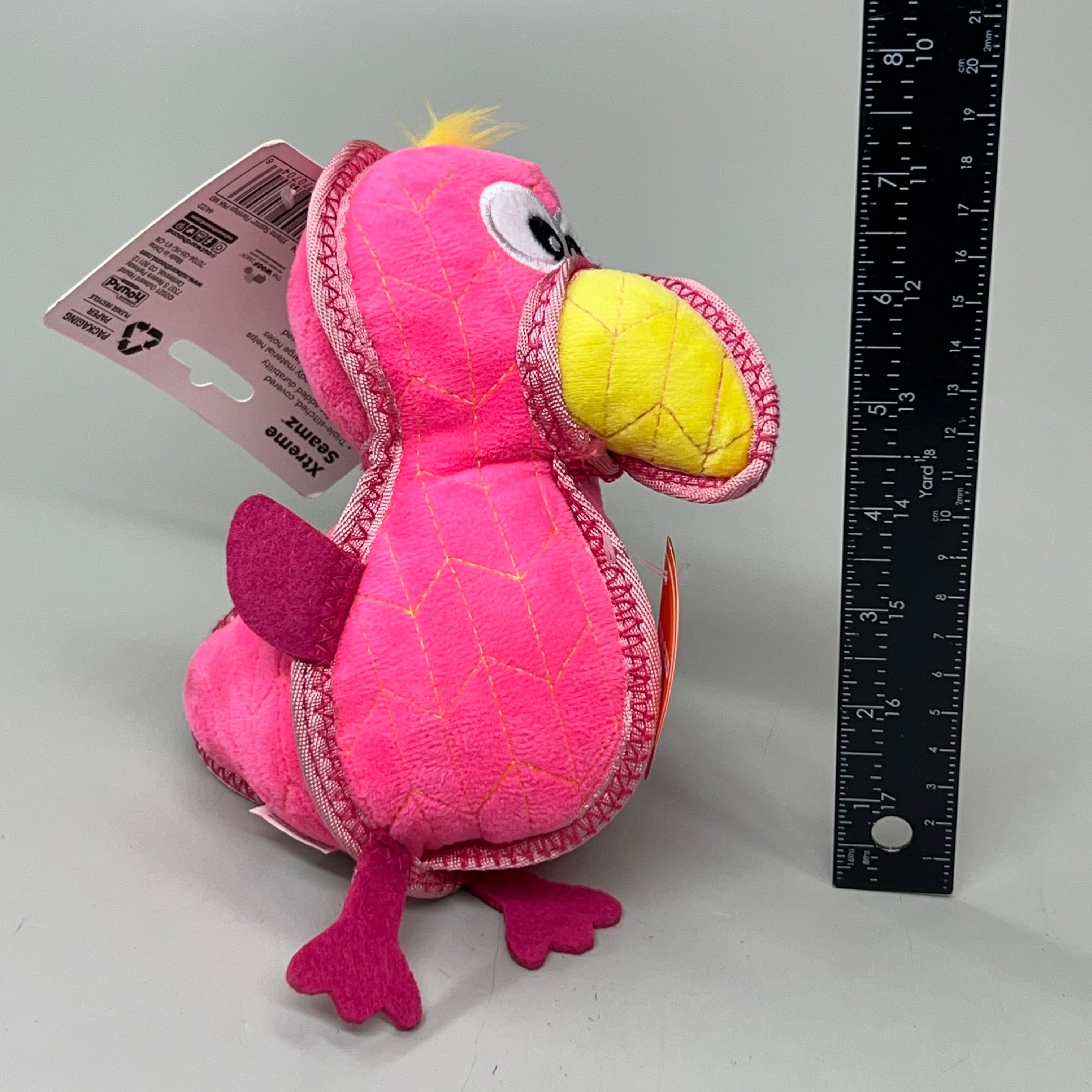 OUTWARD HOUND (2 PACK) Xtreme Seamz Flamingo Durable Dog Toy Pink Medium 70704
