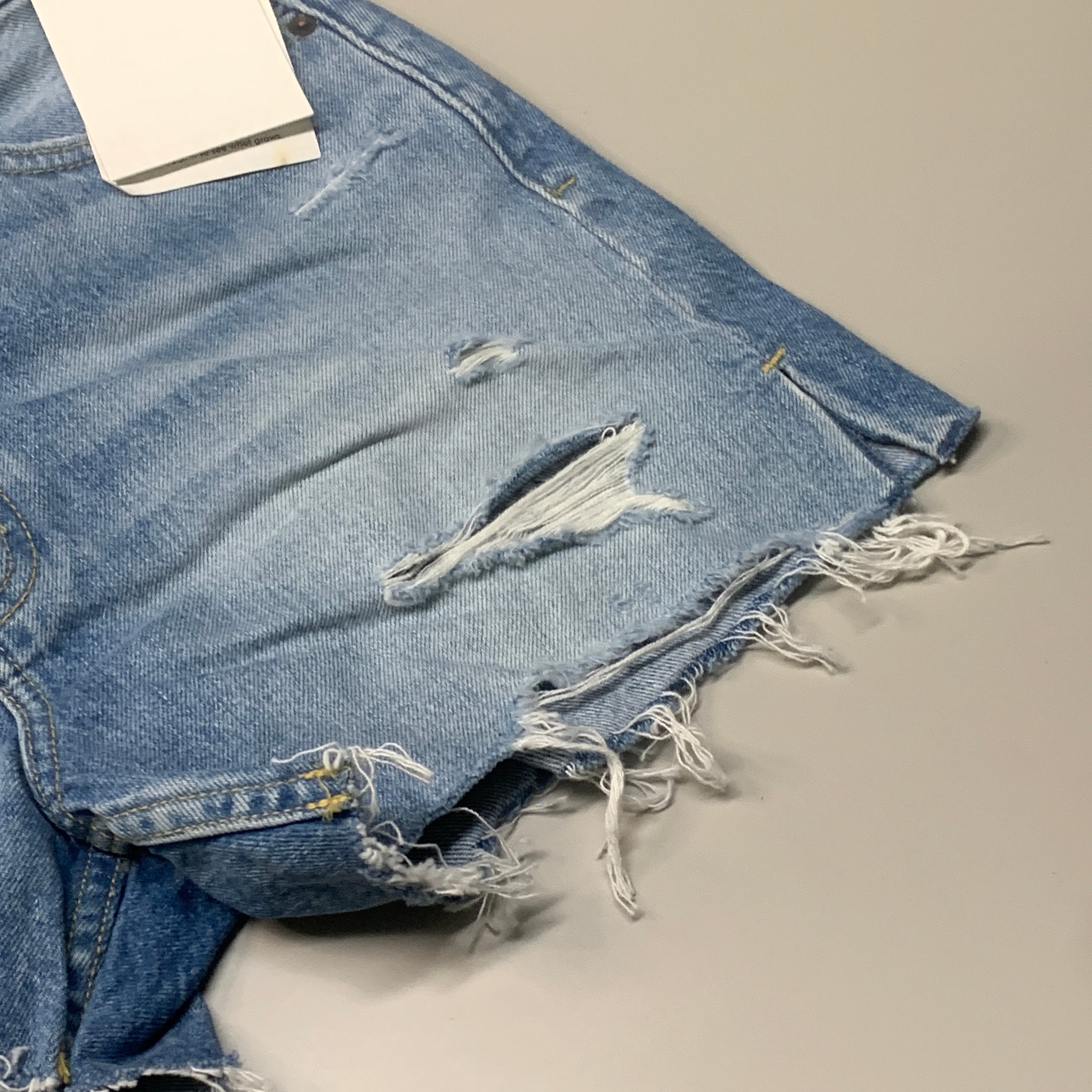ETICA Fern High Rise Shorts Certified Organic Rip Current Size 28 EW178335
