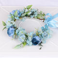 Mori series dried flower wreath bridal headdress crown hairdress wedding accessories Beach Resort studio props