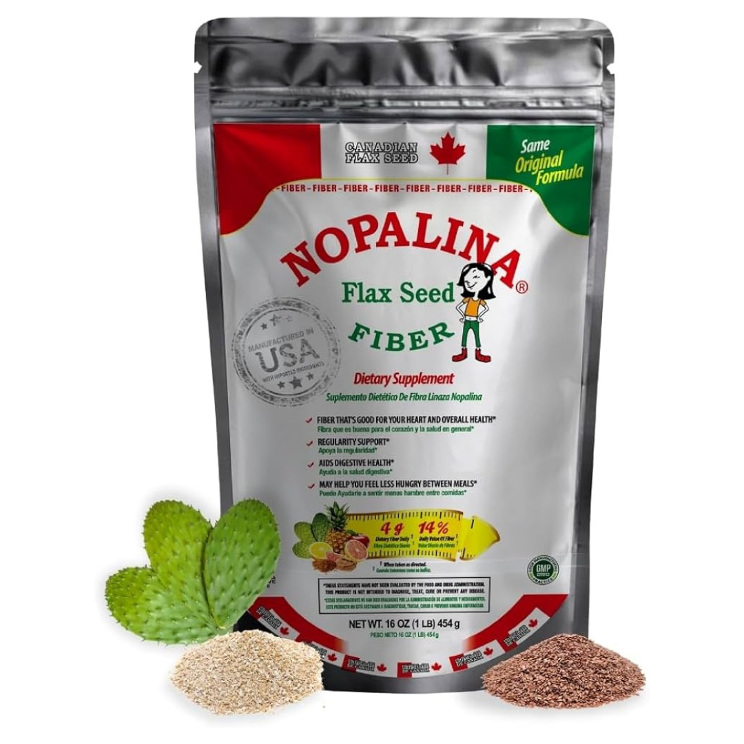 Nopalina Flax Seed Fiber Dietary Supplement Powder (16oz)