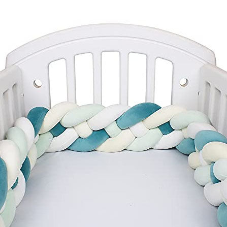 Woven baby bed surround anti-collision strip four strand Fried Dough Twists braid wrapped around the bed surround ins baby child