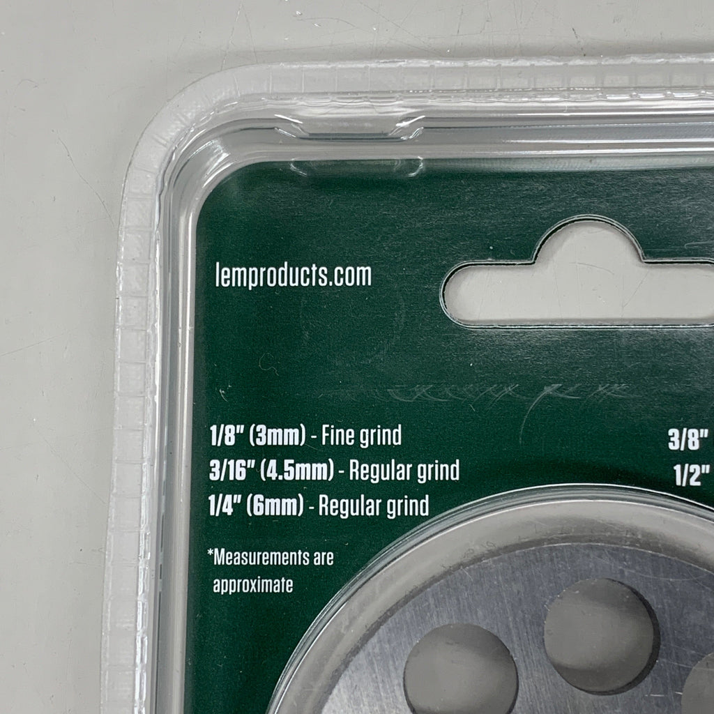 LEM Grinder Stuffing Plate 12mm #8 1/2" Stainless Steel 2-3/8" Diameter