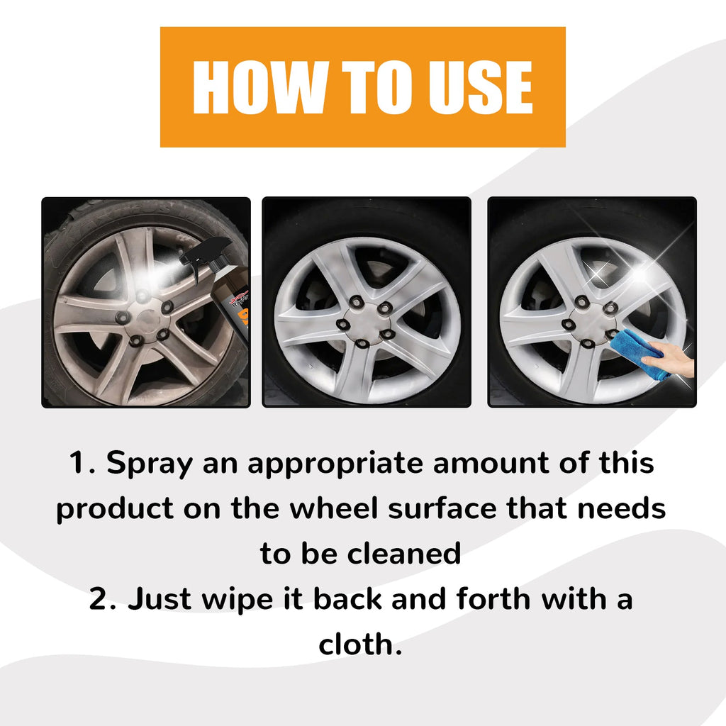 Car Wheel Cleaner, Car Tire Retread Rust Removal Polishing Stain Remover