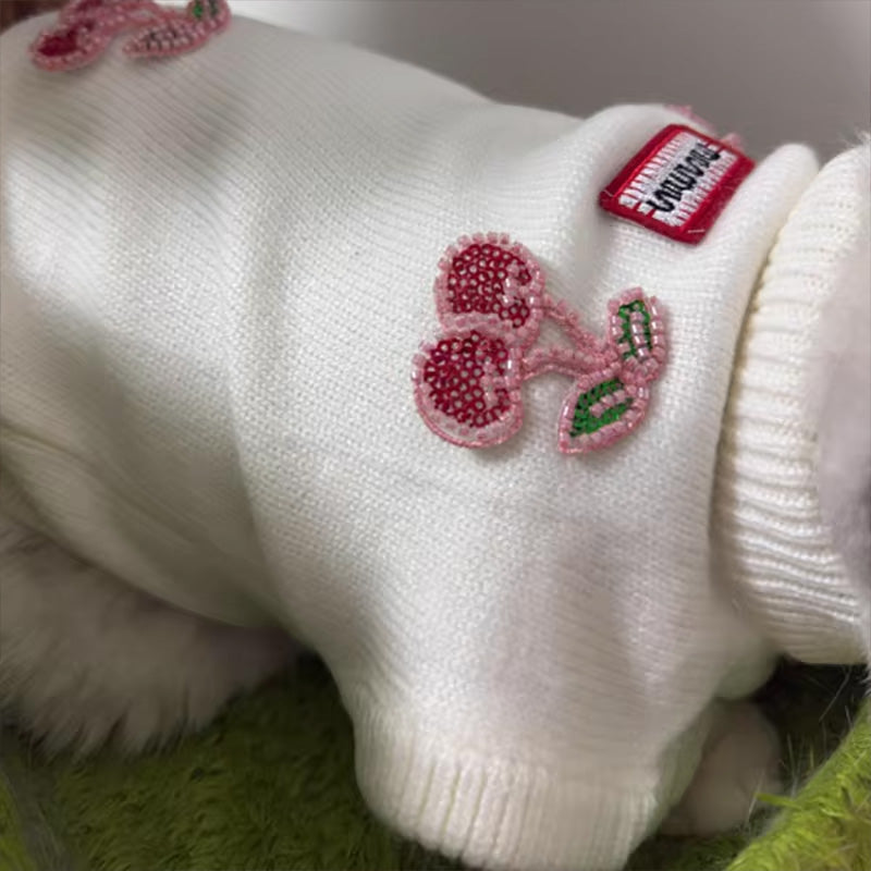 Teddy/Bichon/Maltese Winter Warm Sweater - Cute Fruit-Print Knit