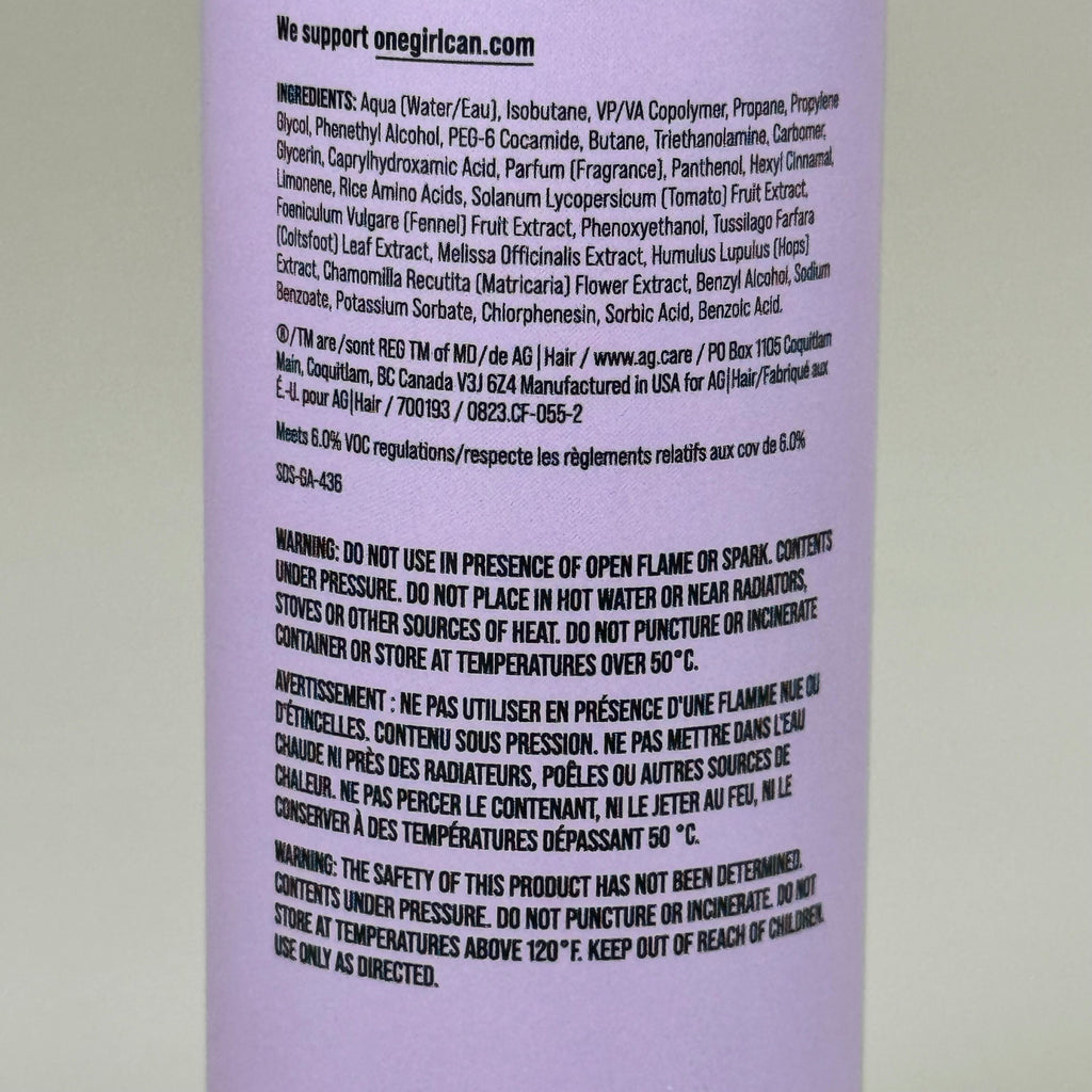 AG CARE Mousse Gel Extra-Firm Curl Retention Lightweight Formula 10 oz 100178
