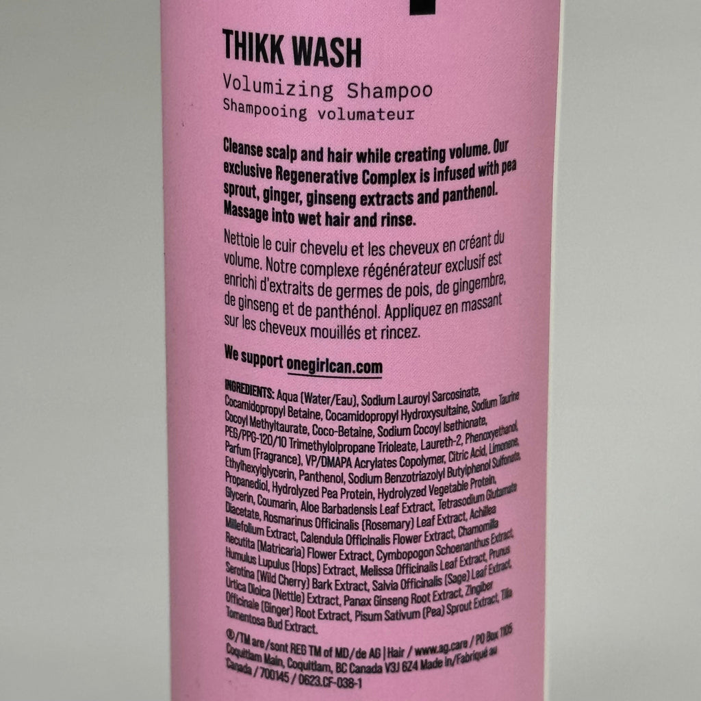AG CARE Cleansing Thikk Wash Volumizing Shampoo & Revitalize Scalp 10 fl oz