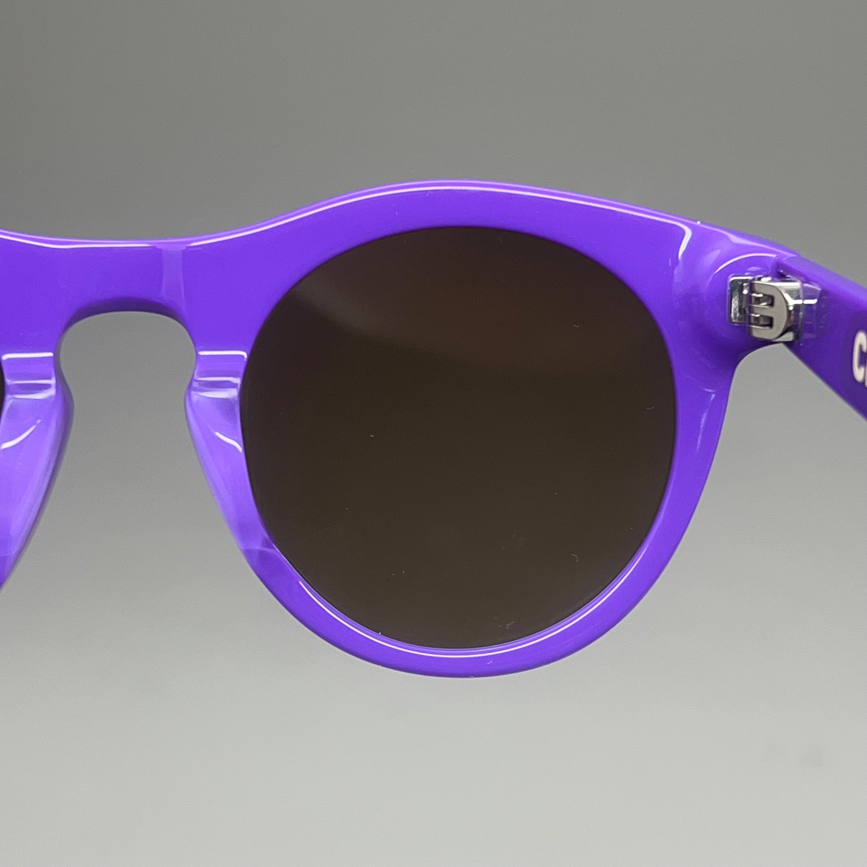 FRIDA MAE CHEEK Clemente Round Polarized Lens Sunglasses Purple SUN-ROUND-PUR AS-IS