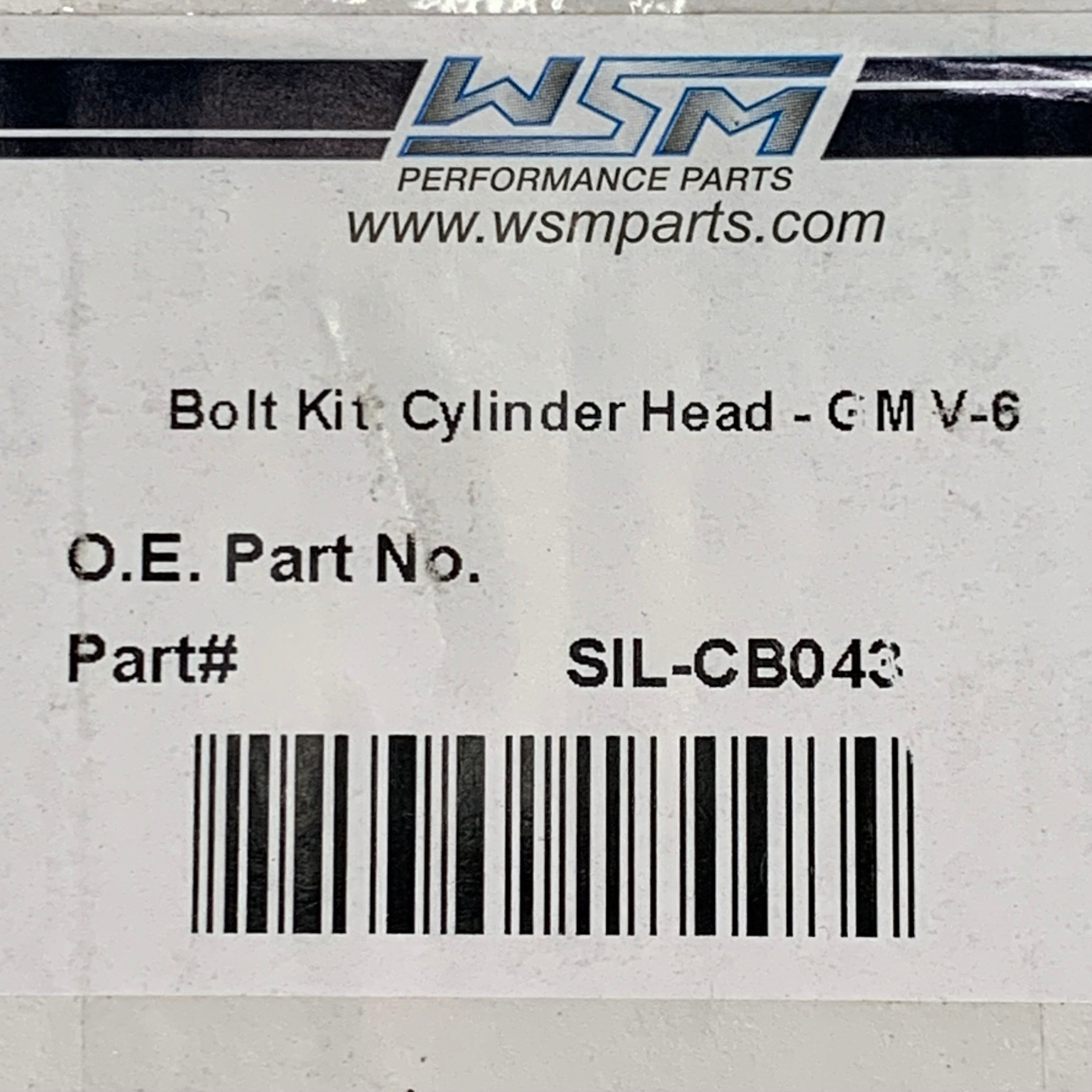 WSM 26 Bolt Kit Cylinder Head G-M-V-6 Various Sizes Black SIL-CB043